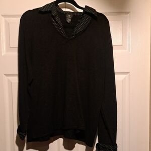 Lilly Pulitzer Black and White Polka Dot Top